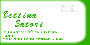 bettina satori business card